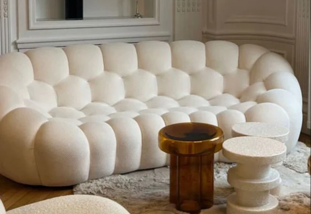 white bubble couch